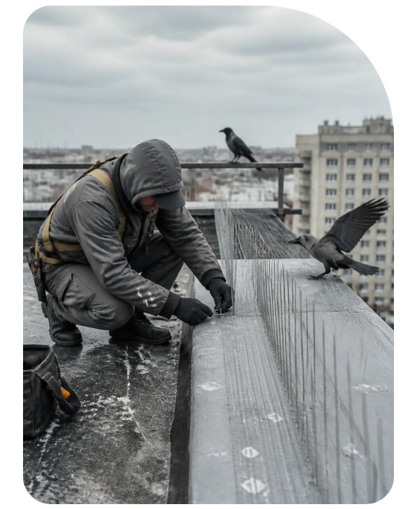 Защита от ворон под ключ в Шахтах по цене от 5427 р. | Сенат-Шхт